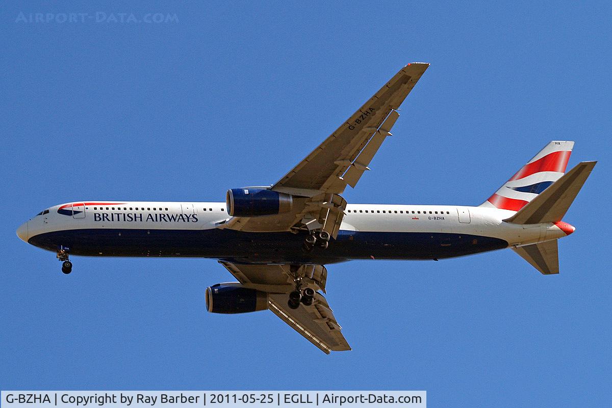 G-BZHA, 1998 Boeing 767-336 C/N 29230, Boeing 767-336ER [29230] (British Airways) Home~G 25/05/2011. On approach 27R.