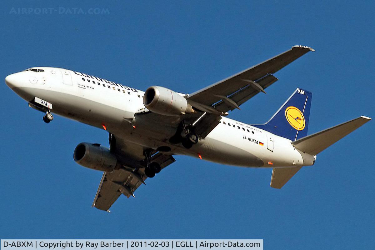 D-ABXM, 1987 Boeing 737-330 C/N 23871, Boeing 737-330 [23871] (Lufthansa) Home~G 03/02/2011. On approach 27R.