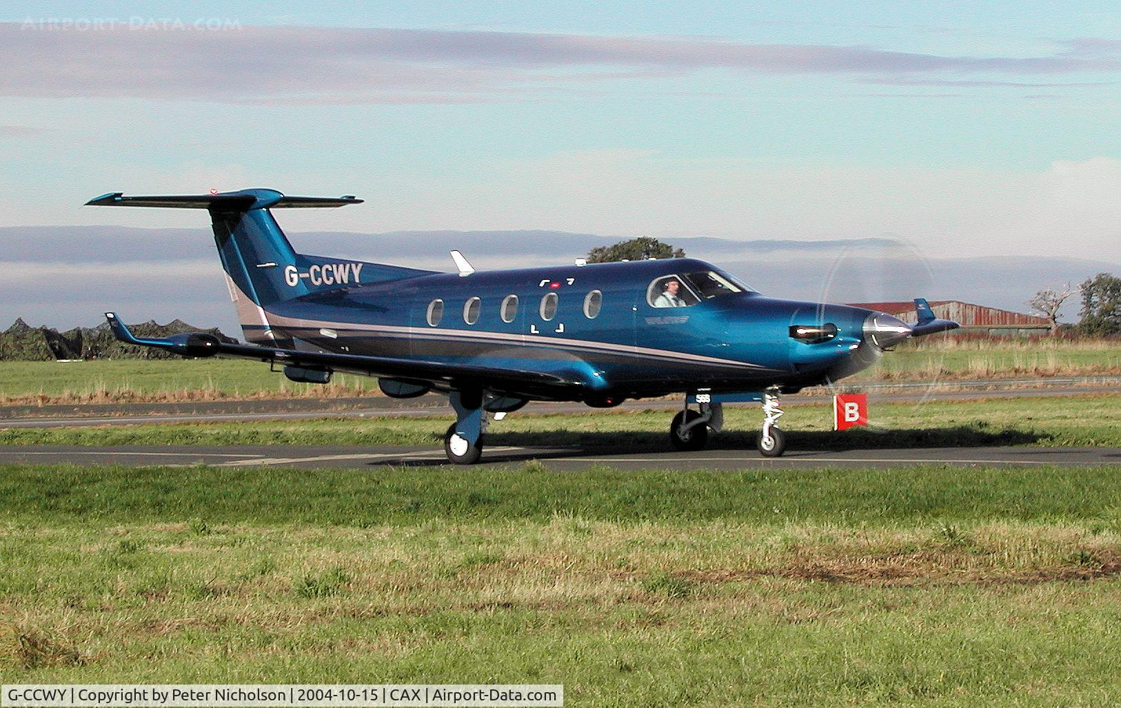 G-CCWY, 2004 Pilatus PC-12/45 C/N 568, Pilatus PC-12/45 visitor to Carlisle in October 2004.