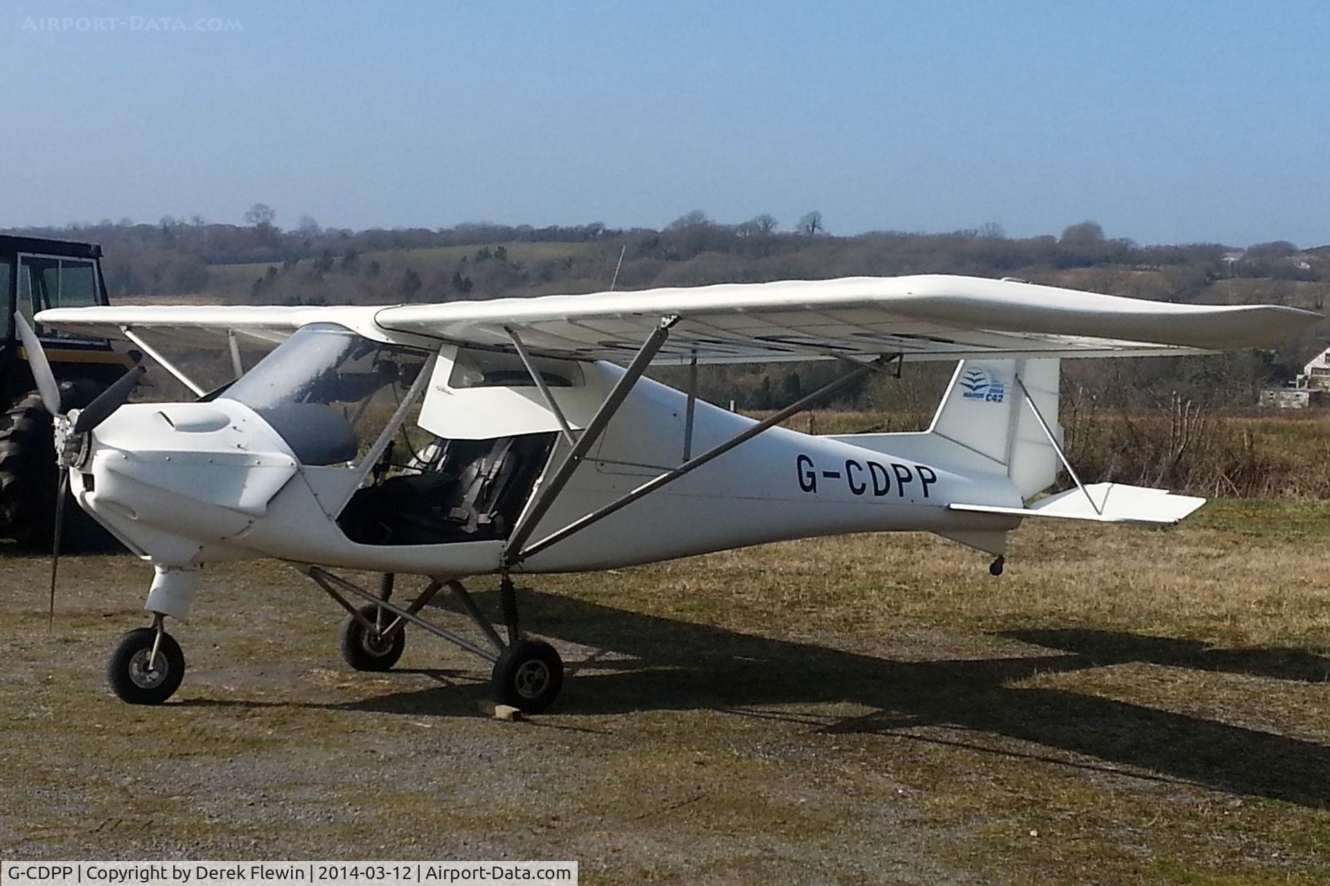 G-CDPP, 2005 Comco Ikarus C42 FB100 VLA C/N PFA 322-14423, Ikarus seen at a Private Farm Strip in West Wales.