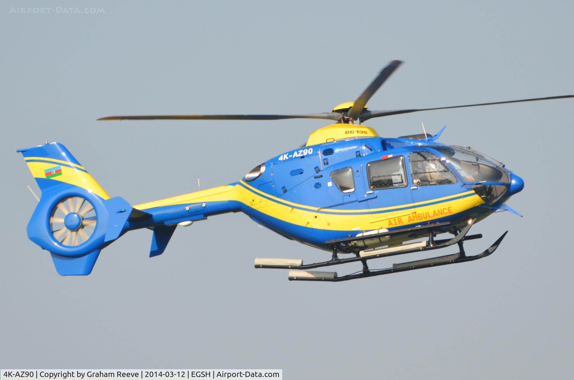 4K-AZ90, 2011 Eurocopter EC-135T-2+ C/N 1010, An unusual visitor for Norwich.
