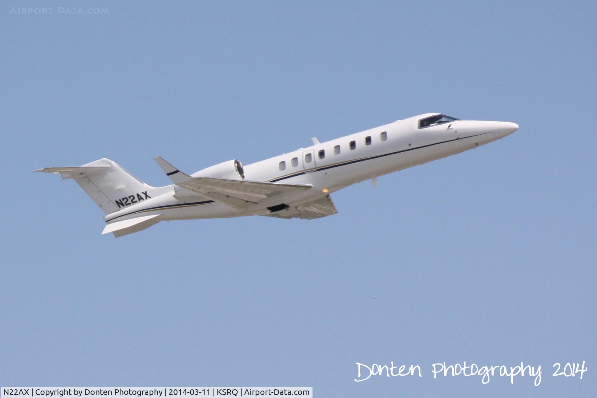 N22AX, 2000 Learjet 45 C/N 101, Learjet 45 (N22AX) departs Sarasota-Bradenton International Airport enroute to Burlington Airport