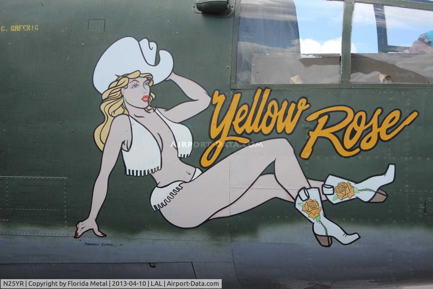 N25YR, 1943 North American TB-25N Mitchell C/N 108-34881, Yellow Rose B-25