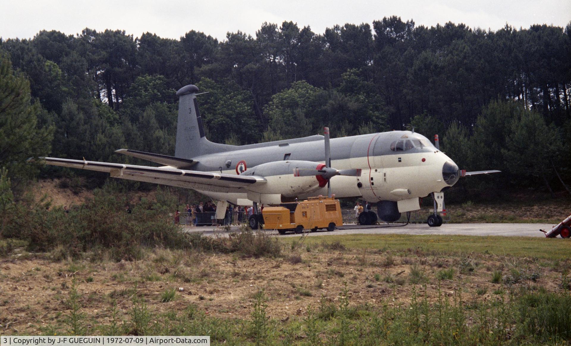 3, Breguet 1150 Atlantic C/N 3, Open day at Lann-Bihouée French Navy airbase on 1972-07-09; aircraft of flottille 23F.