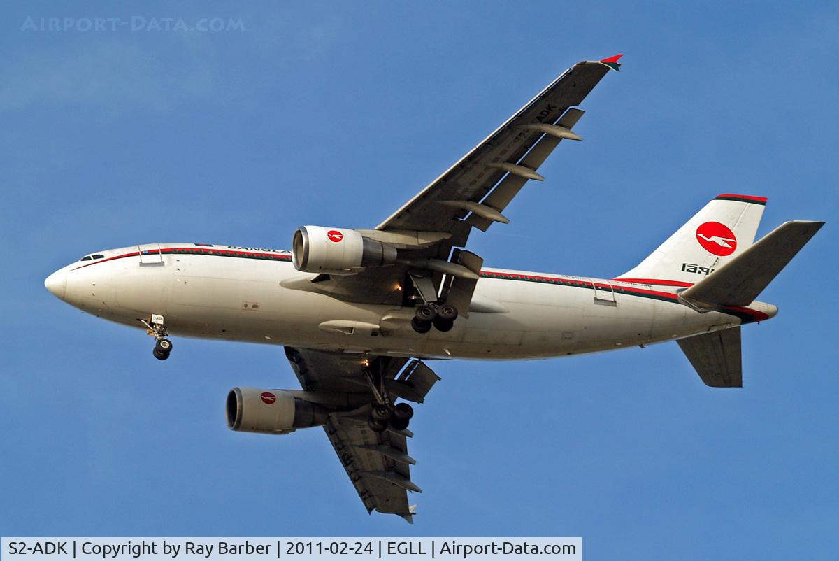 S2-ADK, 1991 Airbus A310-324 C/N 594, Airbus A310-324 [594] (Biman Bangladesh Airlines) Home~G 24/02/2011. On approach 27R.