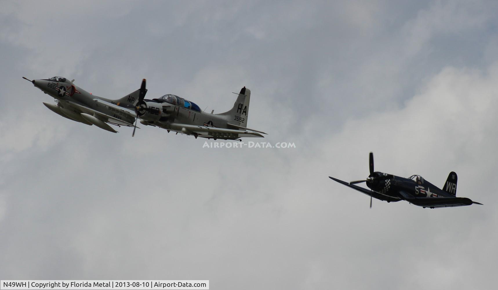 N49WH, 1959 Douglas A-4B Skyhawk C/N 11366, A-4 Skyhawk with Skyraider and Corsair Legacy flight