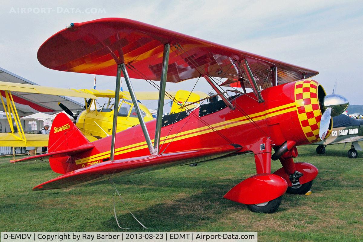 D-EMDV, 1942 Boeing E75N1 C/N 75-5844, Boeing Stearman N2S-5 (E-75) Kaydet [75-5844] Tannheim~D 23/08/2013