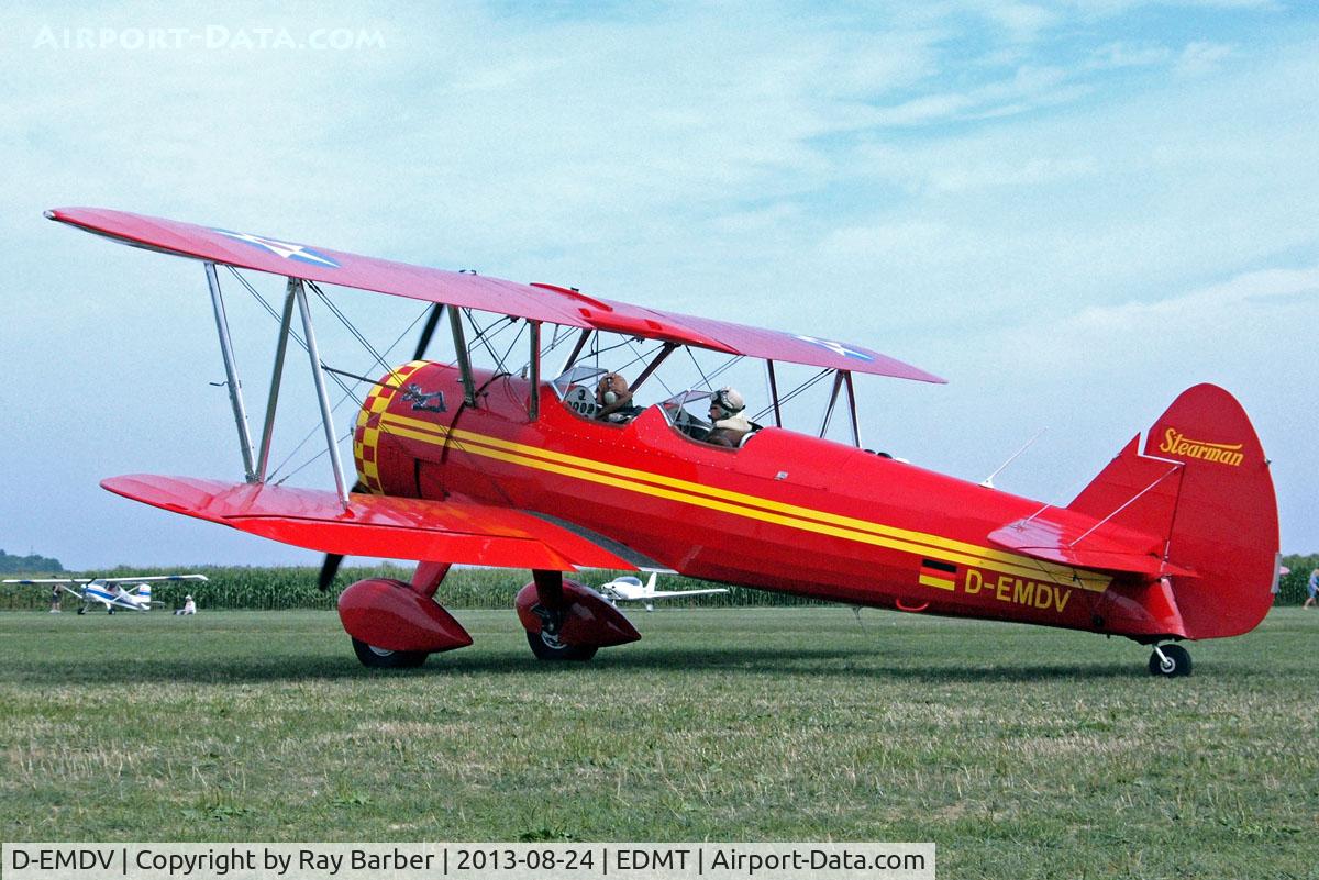 D-EMDV, 1942 Boeing E75N1 C/N 75-5844, Boeing Stearman N2S-5 (E-75) Kaydet [75-5844] Tannheim~D 24/08/2013