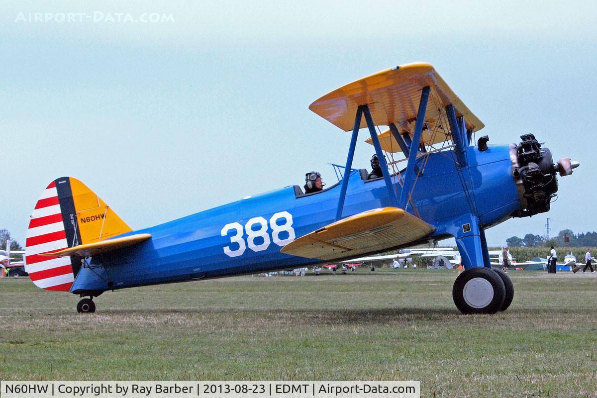 N60HW, Boeing A75N1 C/N 755544, Boeing PT-17 (A75N1) Kadet [75-5544] Tannheim~D 23/08/2013