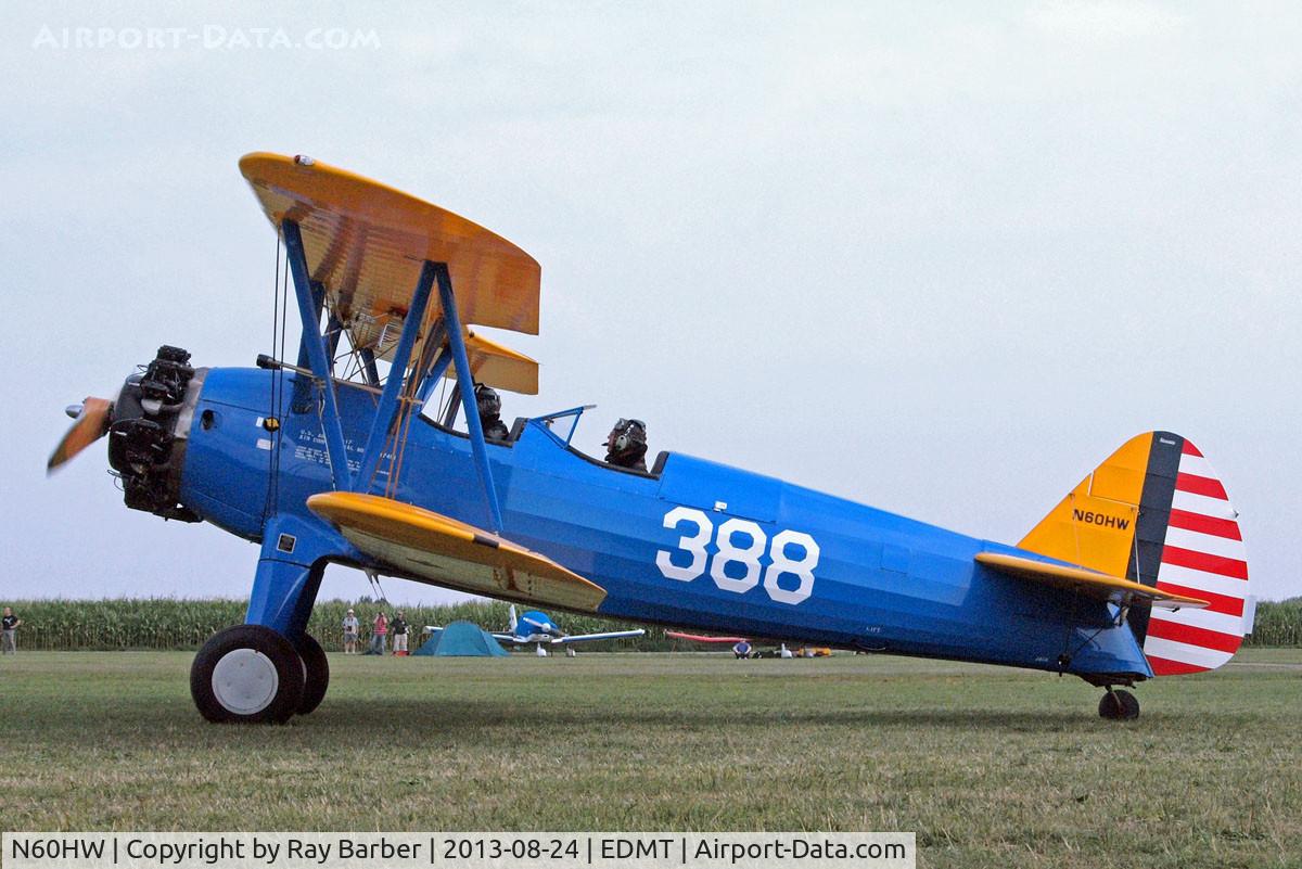 N60HW, Boeing A75N1 C/N 755544, Boeing PT-17 (A75N1) Kadet [75-5544] Tannheim~D 24/08/2013