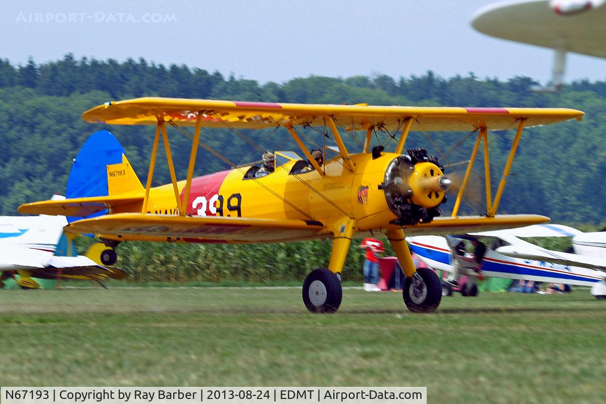 N67193, 1942 Boeing E75 (N2S-5) C/N 75-8116, Boeing Stearman N2S-5 Kaydet [75-8116] Tannheim~G 24/08/2013