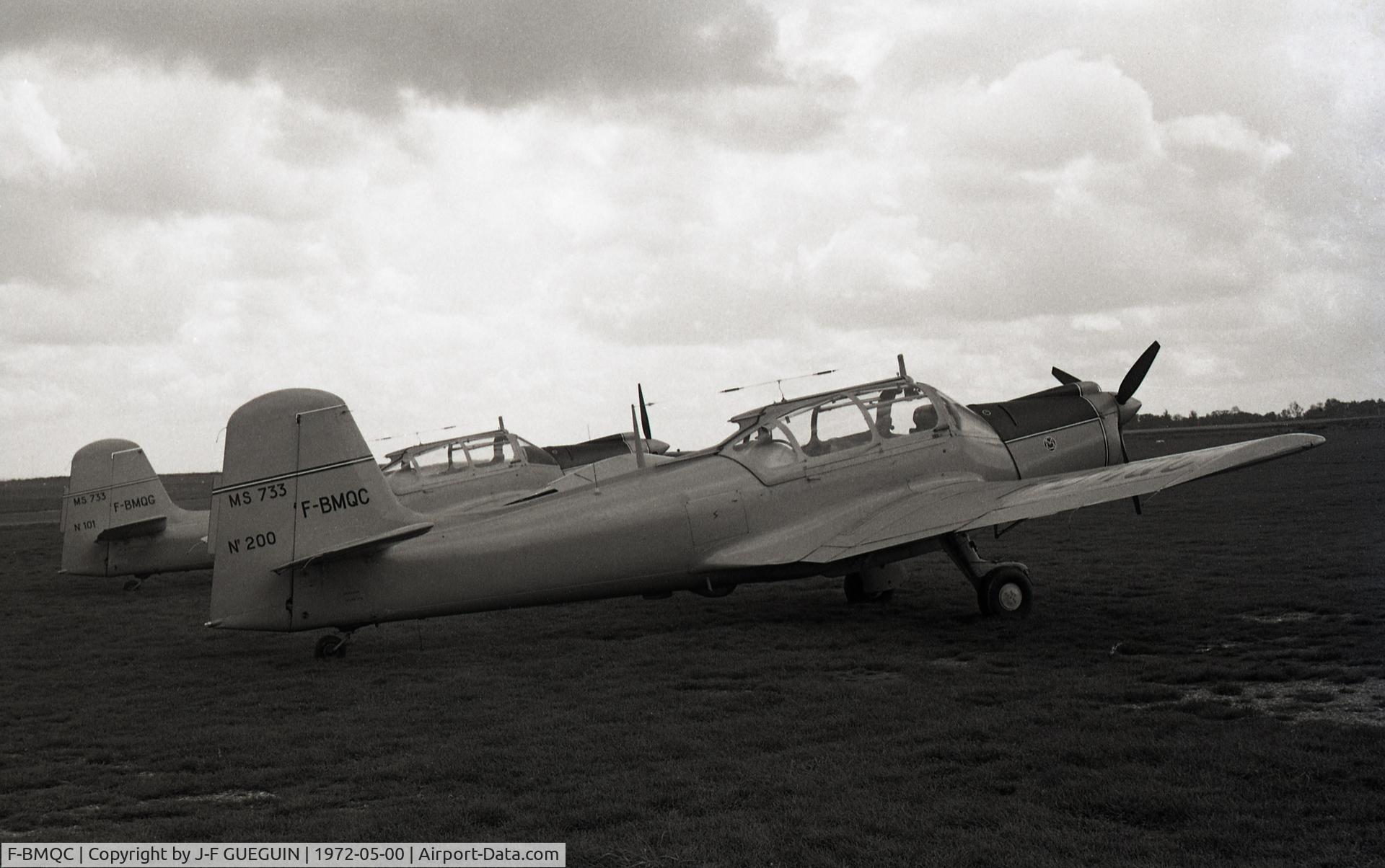 F-BMQC, Morane-Saulnier MS-733 Alcyon C/N 200, Open day at Guyancourt (78), May 1972.
