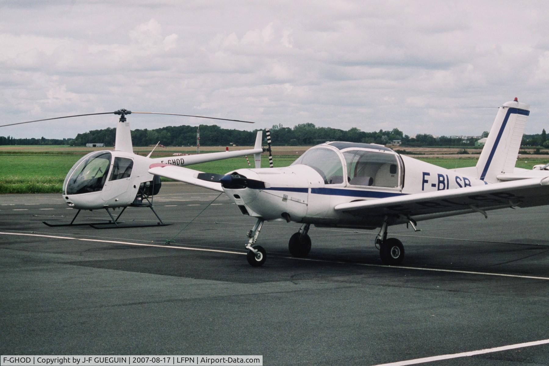 F-GHOD, Robinson R22 Beta C/N 1157, Parked at Paris/Toussus-le-Noble airport.