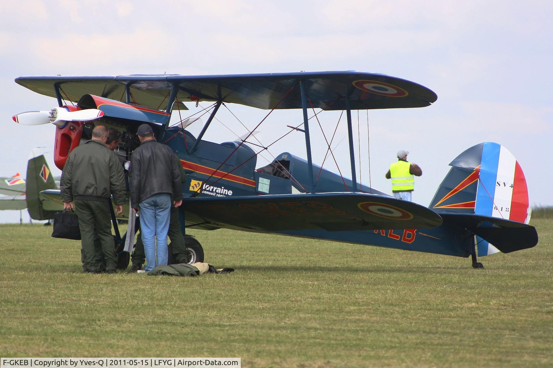 F-GKEB, Stampe-Vertongen SV-4C C/N 618, Stampe-Vertongen SV-4C, Cambrai-Niergnies Airfield (LFYG) open day Tiger Meet 2011