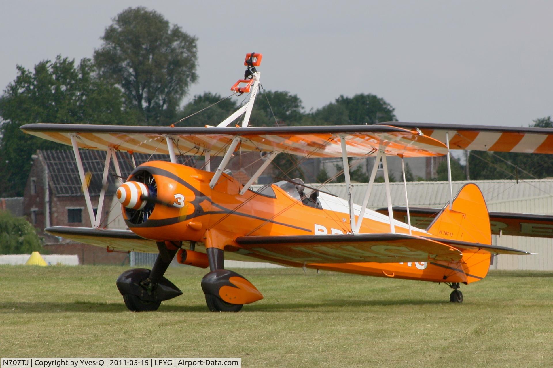 N707TJ, 1943 Boeing A75N1(PT17) C/N 75-950, Boeing A75N1(PT17), Cambrai-Niergnies Airfield (LFYG) open day Tiger Meet 2011