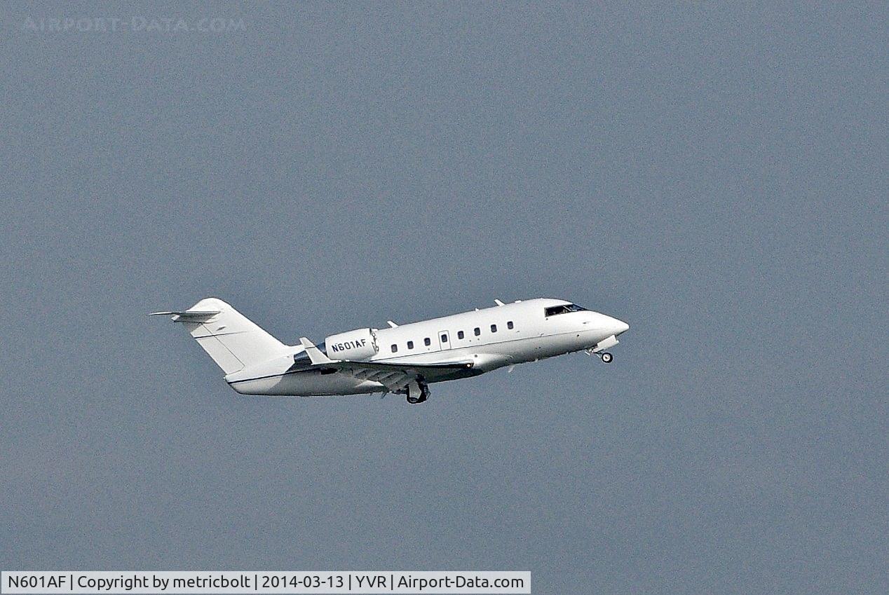N601AF, 1989 Canadair Challenger 601-3A (CL-600-2B16) C/N 5045, YVR departure