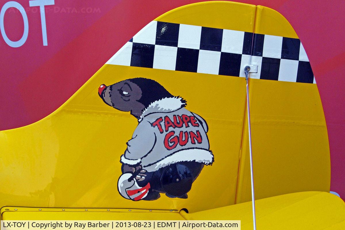 LX-TOY, Pitts S-1S Special C/N 789-H, Pitts S-1S Special [789-H] Tannheim~D 23/08/2013. Tail art design *TAUPE GUN* (Top Gun)