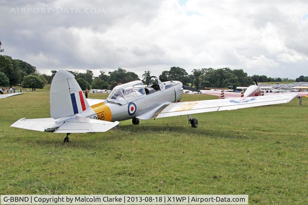 G-BBND, 1950 De Havilland DHC-1 Chipmunk T.10 C/N C1/0225, De Havilland DHC-1 Chipmunk 22 at The De Havilland Moth Club's 28th International Moth Rally at Woburn Abbey. August 2013.