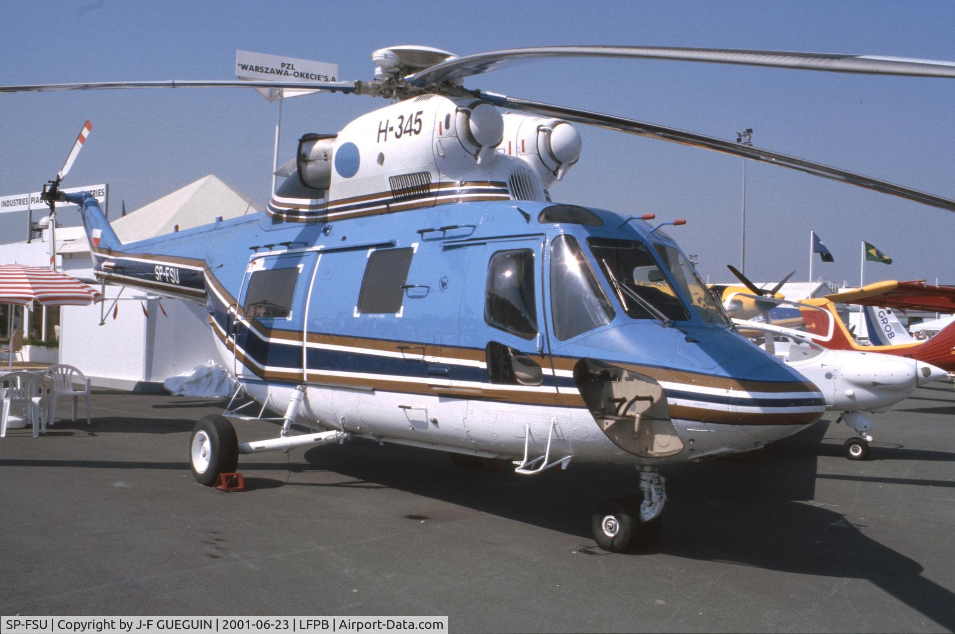 SP-FSU, 1996 PZL-Swidnik W-3A Sokól C/N 370515, On display at 2001 Paris-Le Bourget airshow.