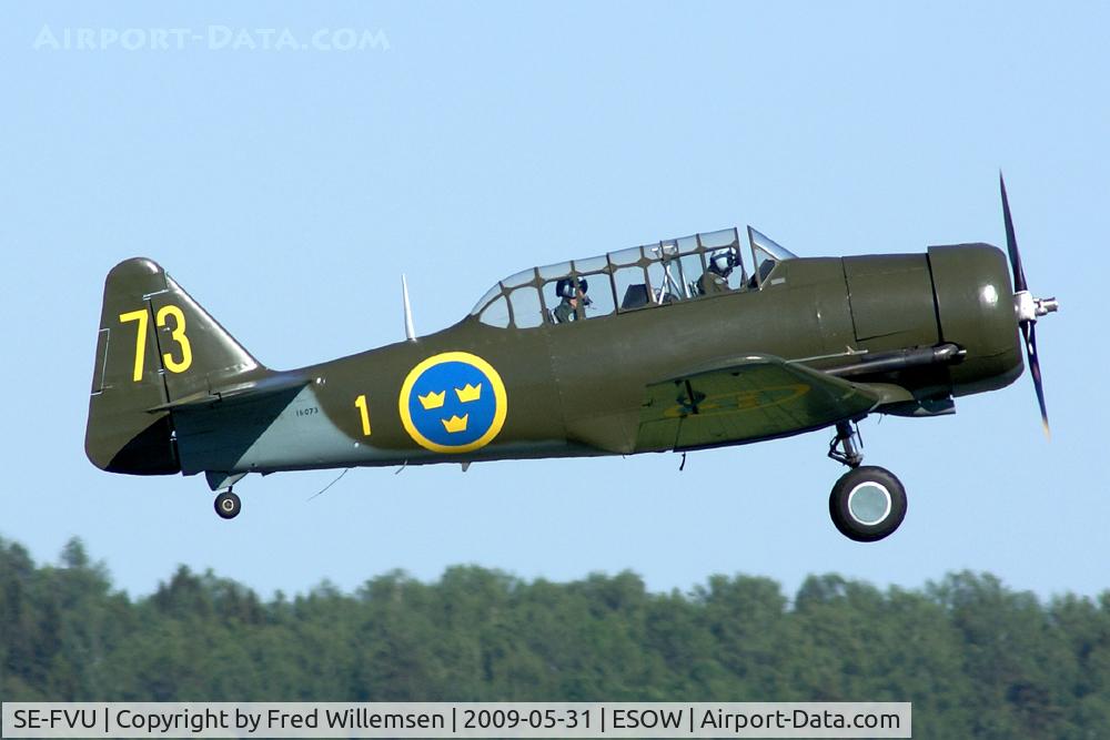 SE-FVU, 1943 Noorduyn AT-16-ND (Sk.16A) Texan C/N 14A-1098, From the museum at Vasteras