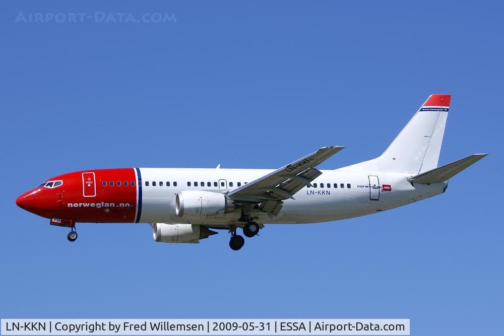 LN-KKN, 1991 Boeing 737-3Y0 C/N 24910, Norwegian