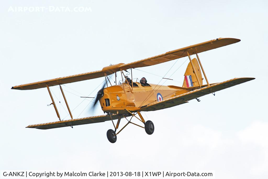 G-ANKZ, 1938 De Havilland DH-82A Tiger Moth II C/N 3803, De Havilland DH-82A Tiger Moth II at The De Havilland Moth Club's 28th International Moth Rally at Woburn Abbey. August 2013.