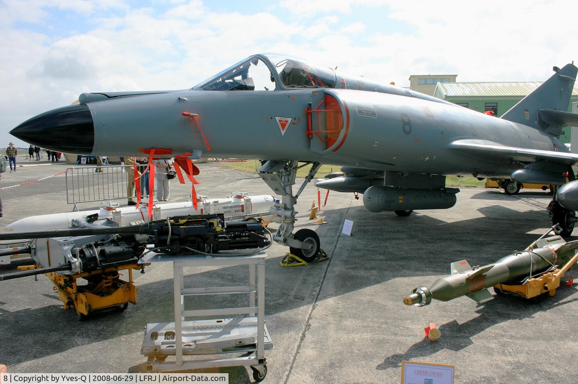 8, Dassault Super Etendard C/N 8, French Navy Dassault Super Etendard M (SEM), Landivisiau Naval Air Base (LFRJ) Open day Tiger Meet 2008