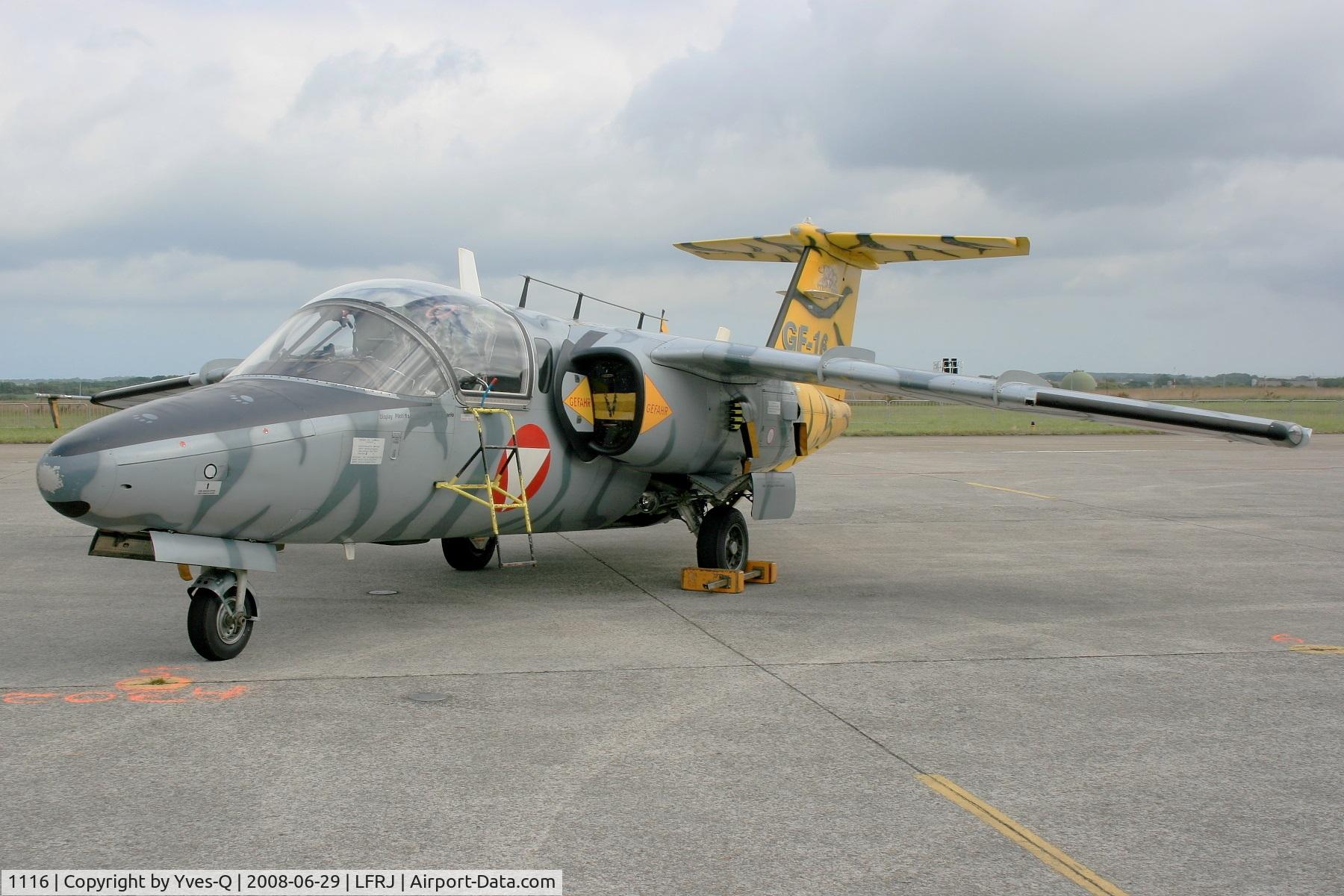 1116, Saab 105OE C/N 105416, Austrian Air Force Saab 105OE, Landivisiau Naval Air Base (LFRJ) Open day Tiger Meet 2008