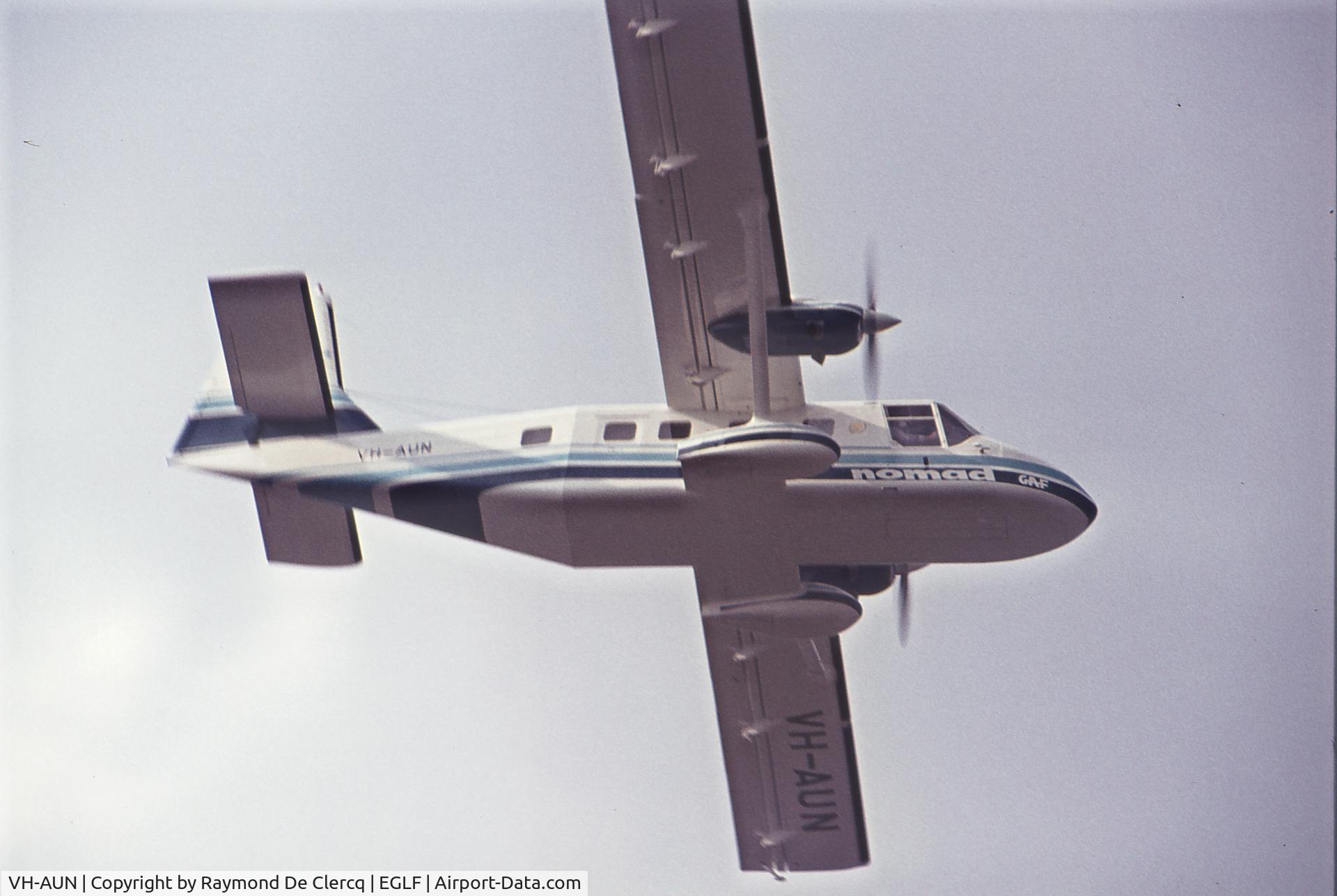 VH-AUN, 1976 GAF N22B Nomad C/N N22B-026, September 1976 Airshow