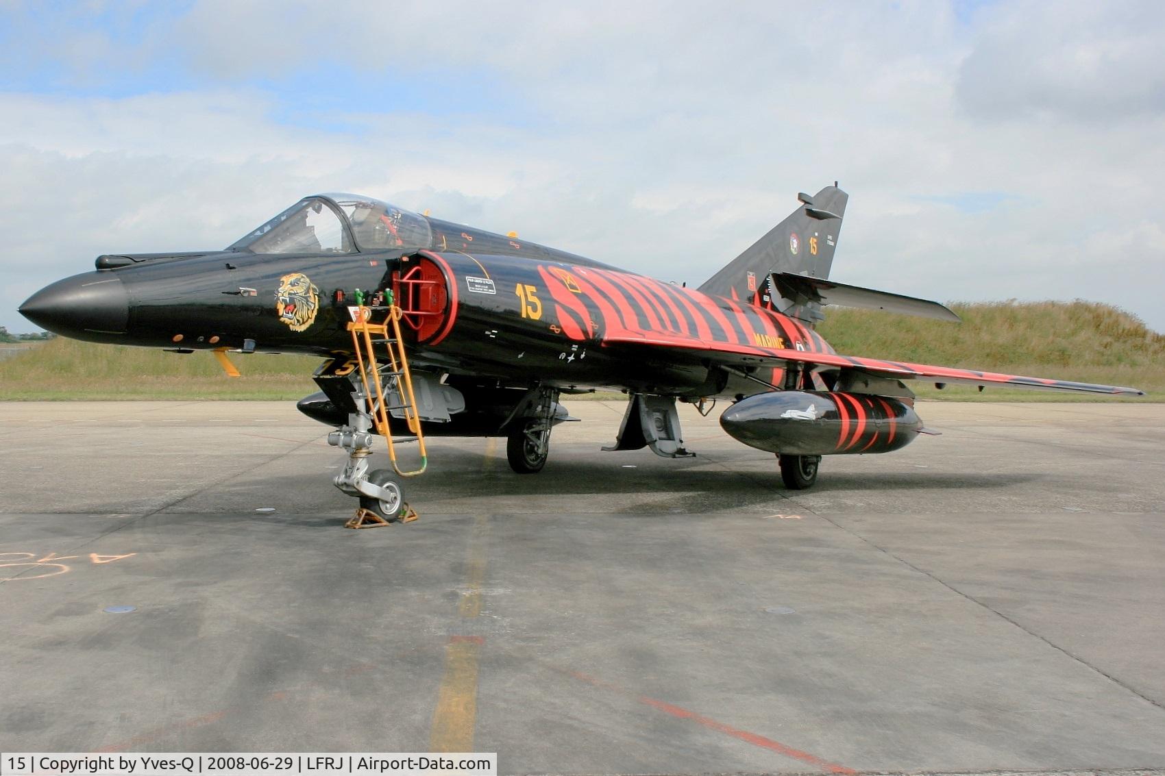 15, Dassault Super Etendard C/N 15, French Navy Dassault Super Etendard M (SEM), Landivisiau Naval Air Base (LFRJ) Open day Tiger Meet 2008