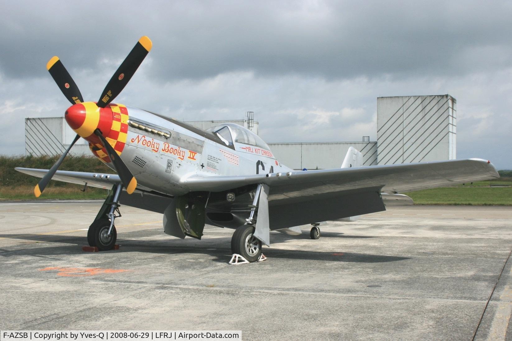F-AZSB, 1944 North American P-51D Mustang C/N 122-40967, North American P-51D Mustang, Landivisiau Naval Air Base (LFRJ) Open day Tiger Meet 2008