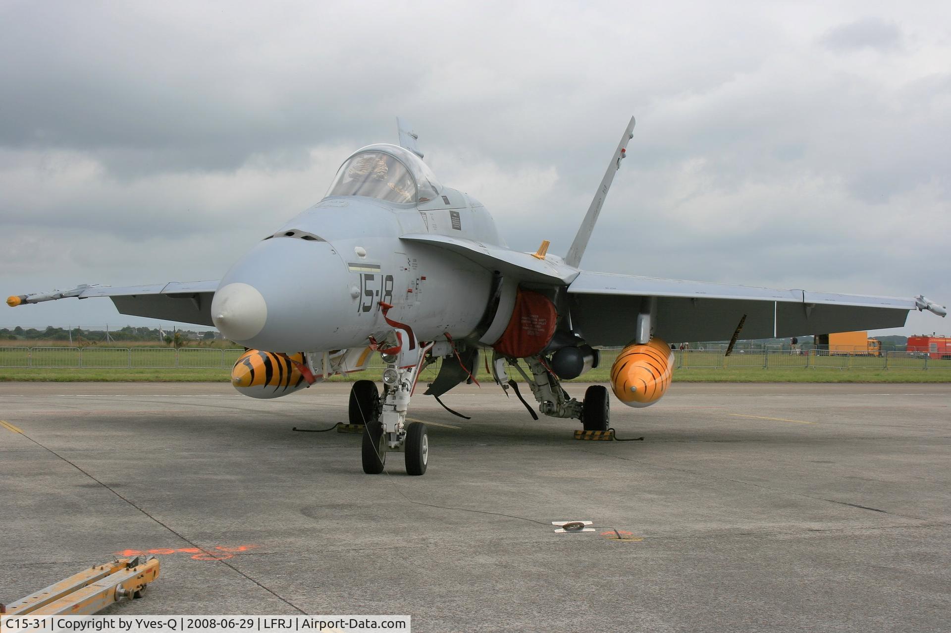 C15-31, McDonnell Douglas EF-18A Hornet C/N 0533/A442, Spanish Air Force McDonnell Douglas EF-18A Hornet, Landivisiau Naval Air Base (LFRJ) Open day Tiger Meet 2008