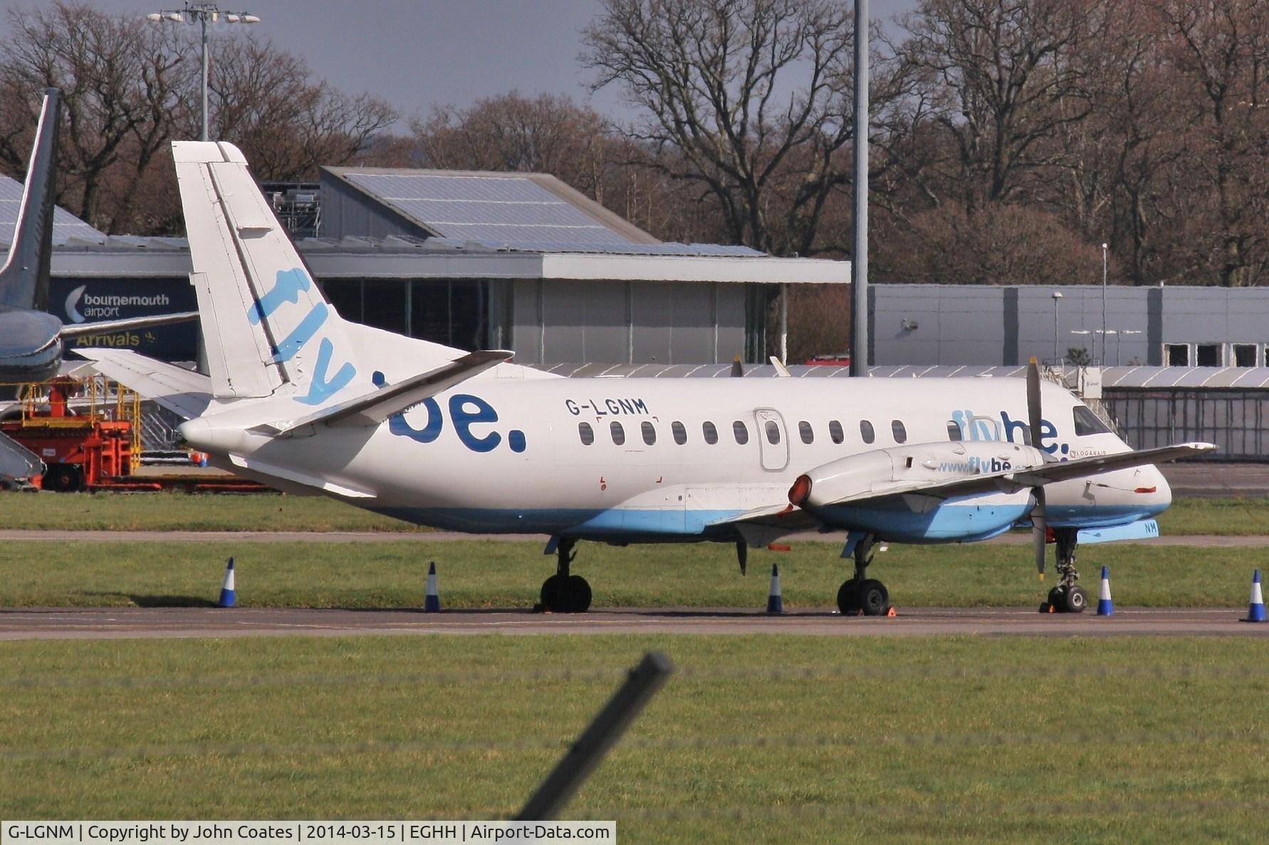 G-LGNM, 1990 Saab SF340B C/N 340B-187, Waiting for Middlesborough FC here to play AFC Bournemouth