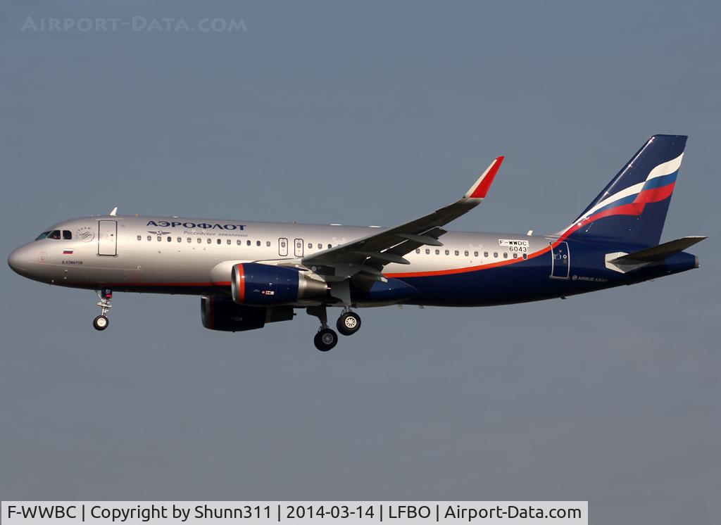 F-WWBC, 2014 Airbus A320-214 C/N 6043, C/n 6043 - To be VQ-BSI