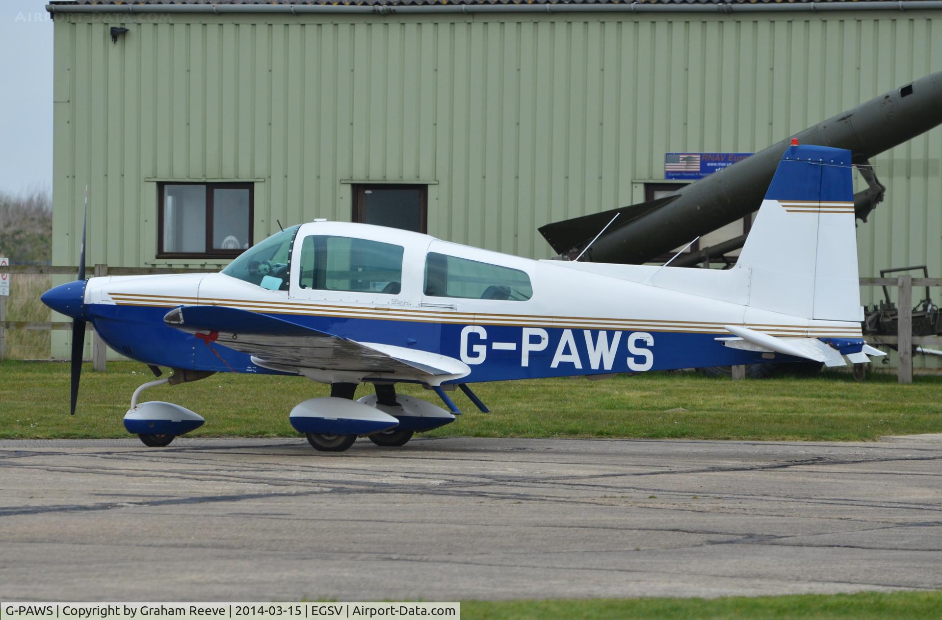 G-PAWS, 1979 Gulfstream American AA-5A Cheetah C/N AA5A-0806, Parked at Old Buckenham.