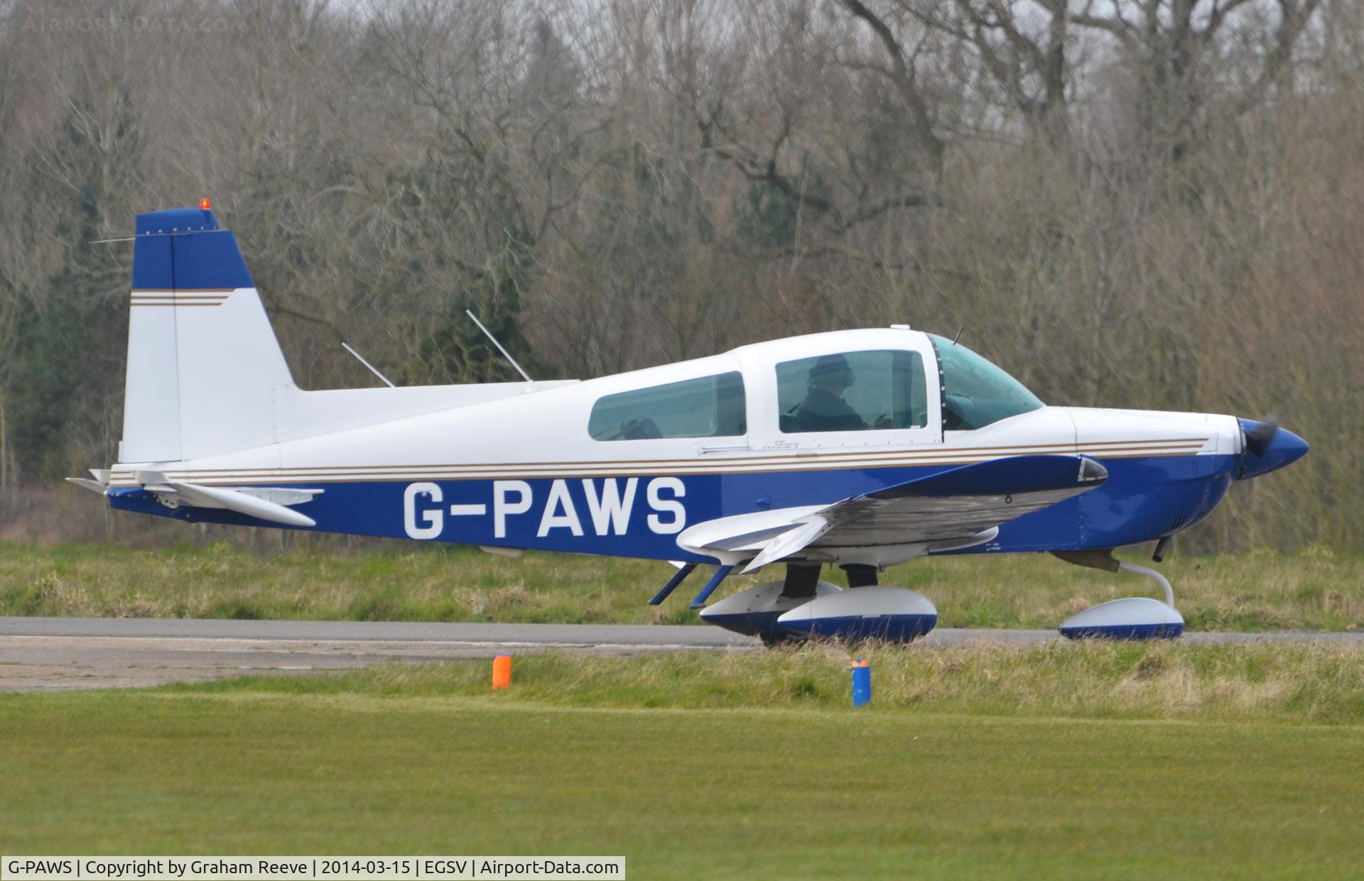 G-PAWS, 1979 Gulfstream American AA-5A Cheetah C/N AA5A-0806, Just landed.