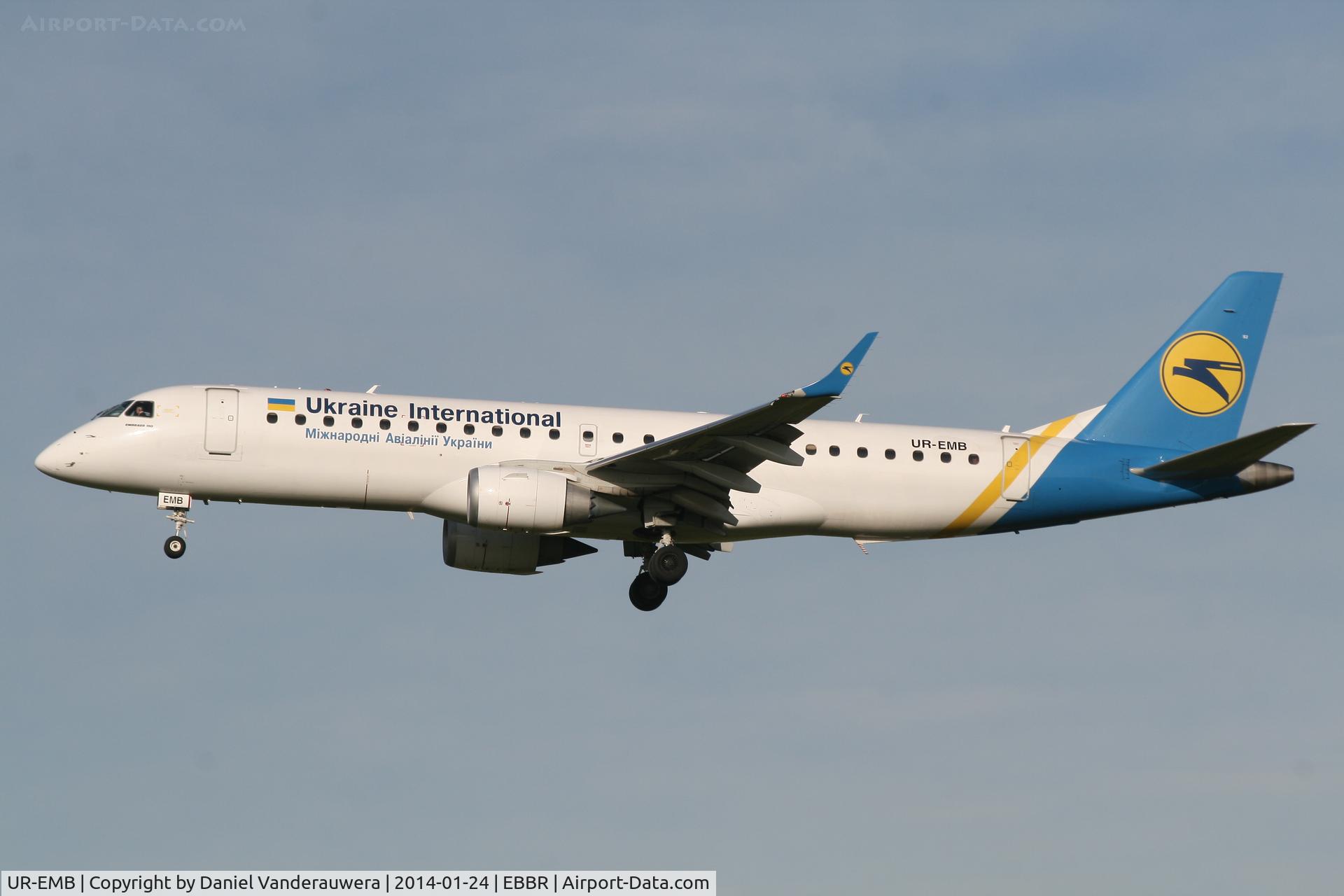 UR-EMB, 2012 Embraer 190STD (ERJ-190-100) C/N 19000501, Arrival of flight PS145 to RWY 25L