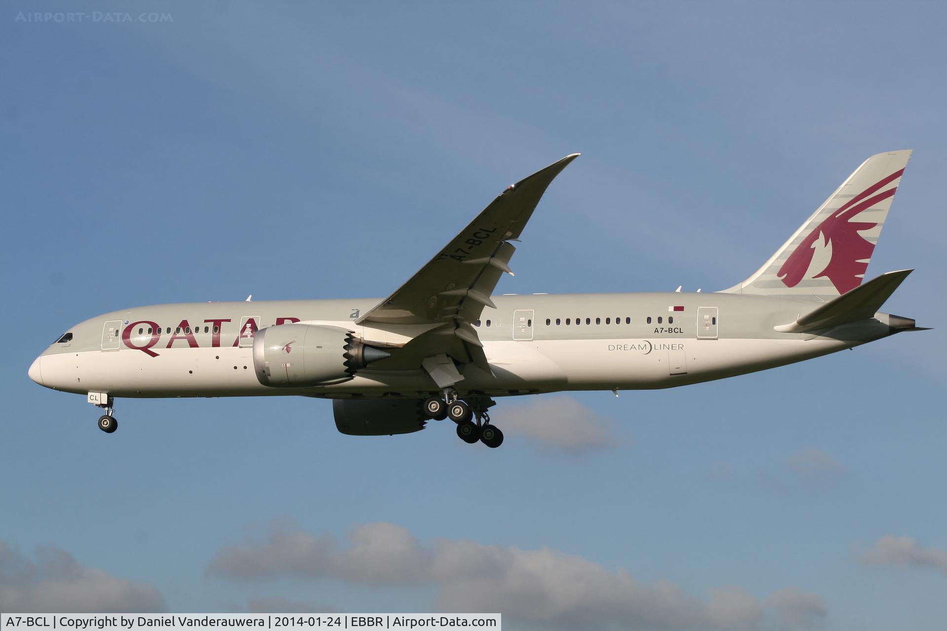 A7-BCL, 2012 Boeing 787-8 Dreamliner C/N 38330, Arrival of flight QR193 to RWY 25L