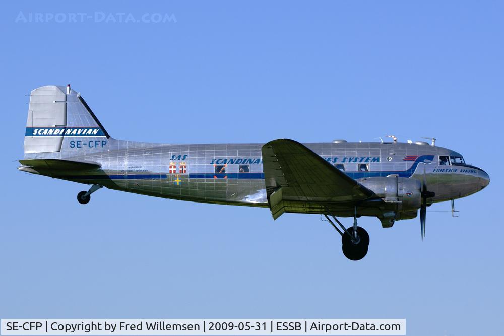 SE-CFP, 1943 Douglas DC-3C (C-47A-60-DL) C/N 13883, At Bromma