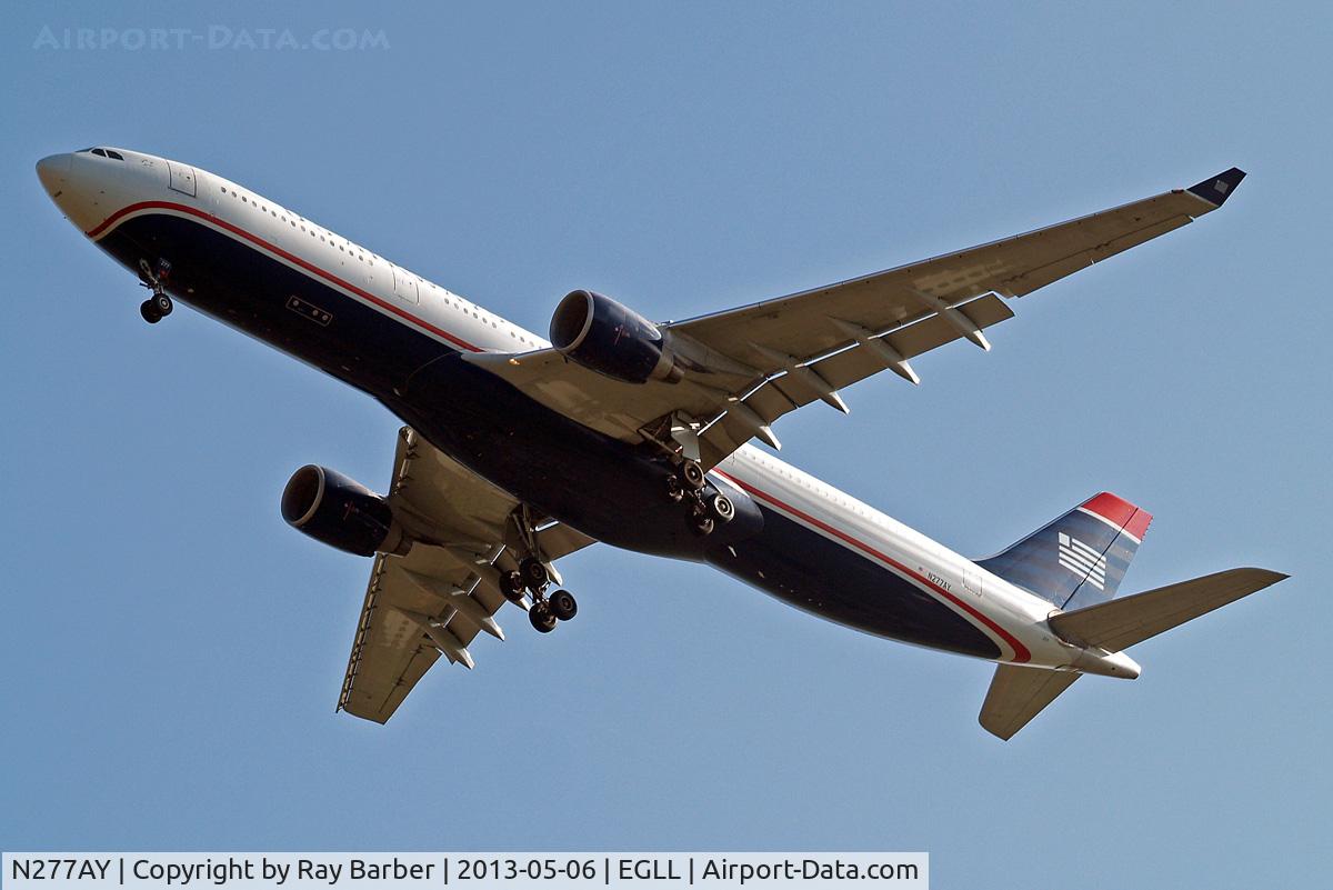 N277AY, 2001 Airbus A330-323 C/N 0380, Airbus A330-323X [380 (US Airways) Home~G 06/05/2013. On approach 27R.