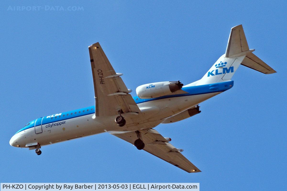 PH-KZO, 1995 Fokker 70 (F-28-0070) C/N 11538, Fokker F-70 [11538] (KLM ciyhopper) Home~G 03/05/2013