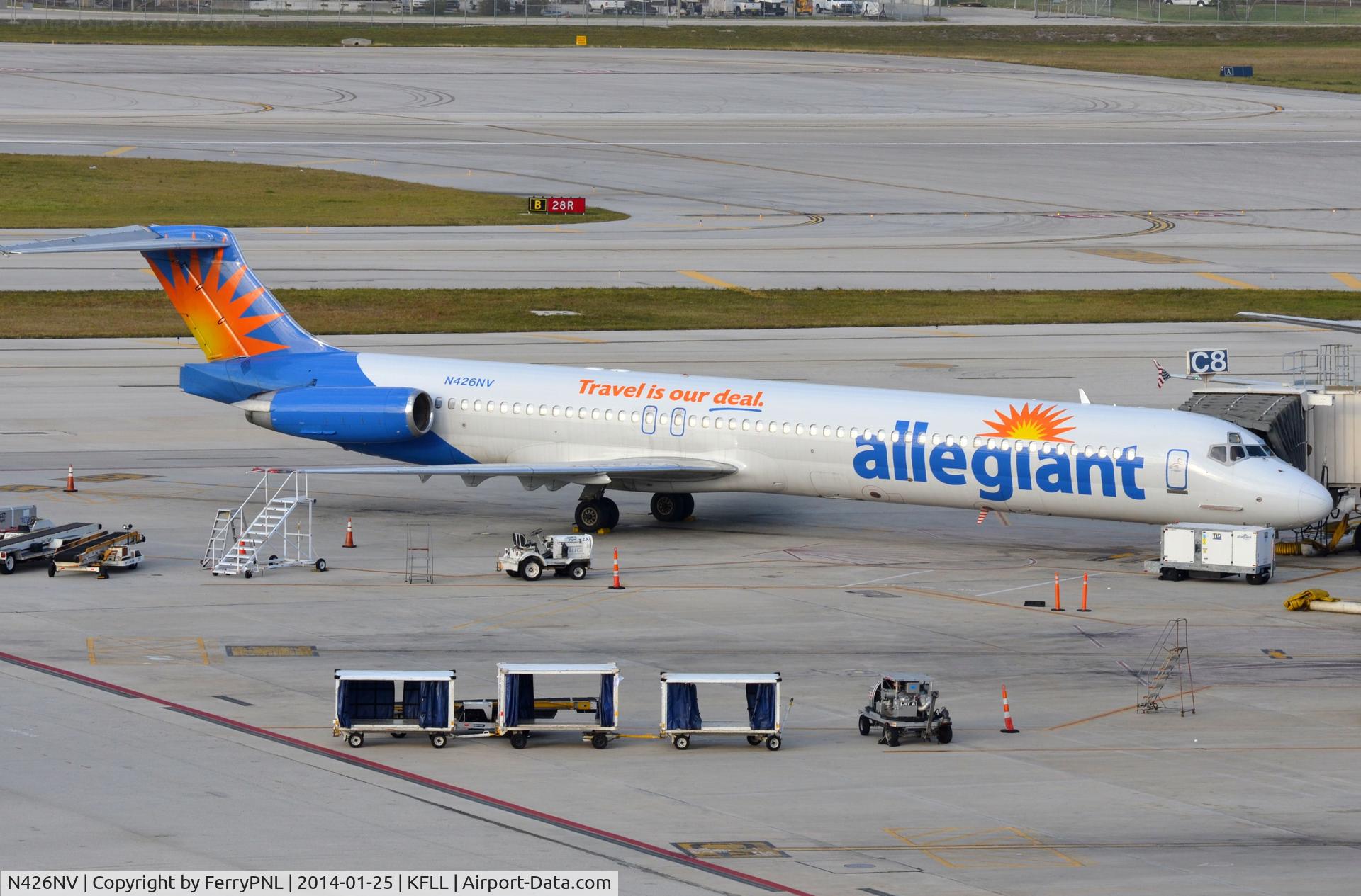 N426NV, 1986 McDonnell Douglas MD-82 (DC-9-82) C/N 49437, Allegiant MD82 being preparred for its flight.