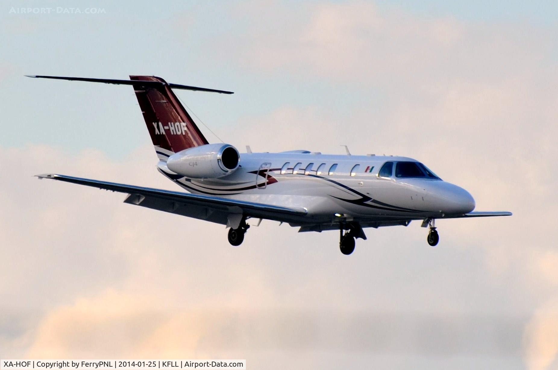 XA-HOF, 2011 Cessna 525C CitationJet CJ4 C/N 525C-0038, Mexican CJ4 arriving in FLL