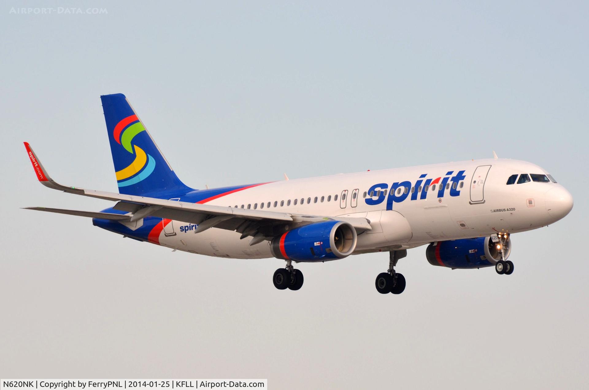N620NK, 2013 Airbus A320-232 C/N 5624, Spirit A320 with sharklets.