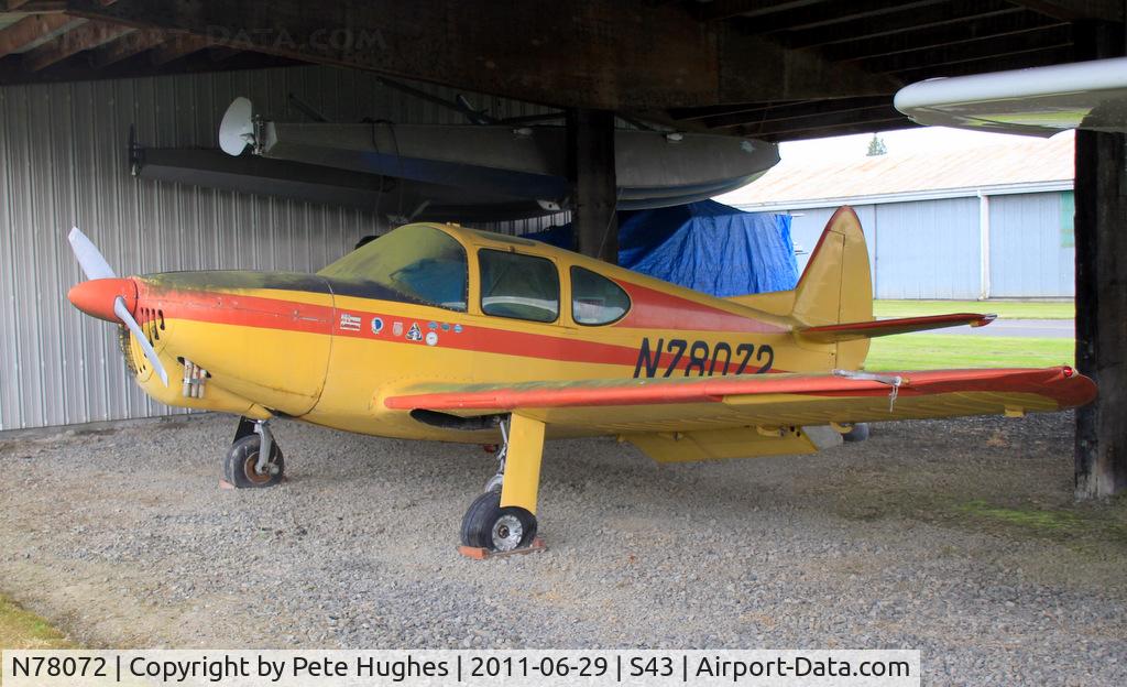 N78072, 1946 Globe GC-1B Swift C/N 2072, N78072 Globe Swift at Harvey Field, WA
