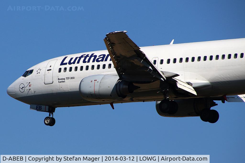 D-ABEB, 1991 Boeing 737-330 C/N 25148, Lufthansa B737-300 on final @GRZ