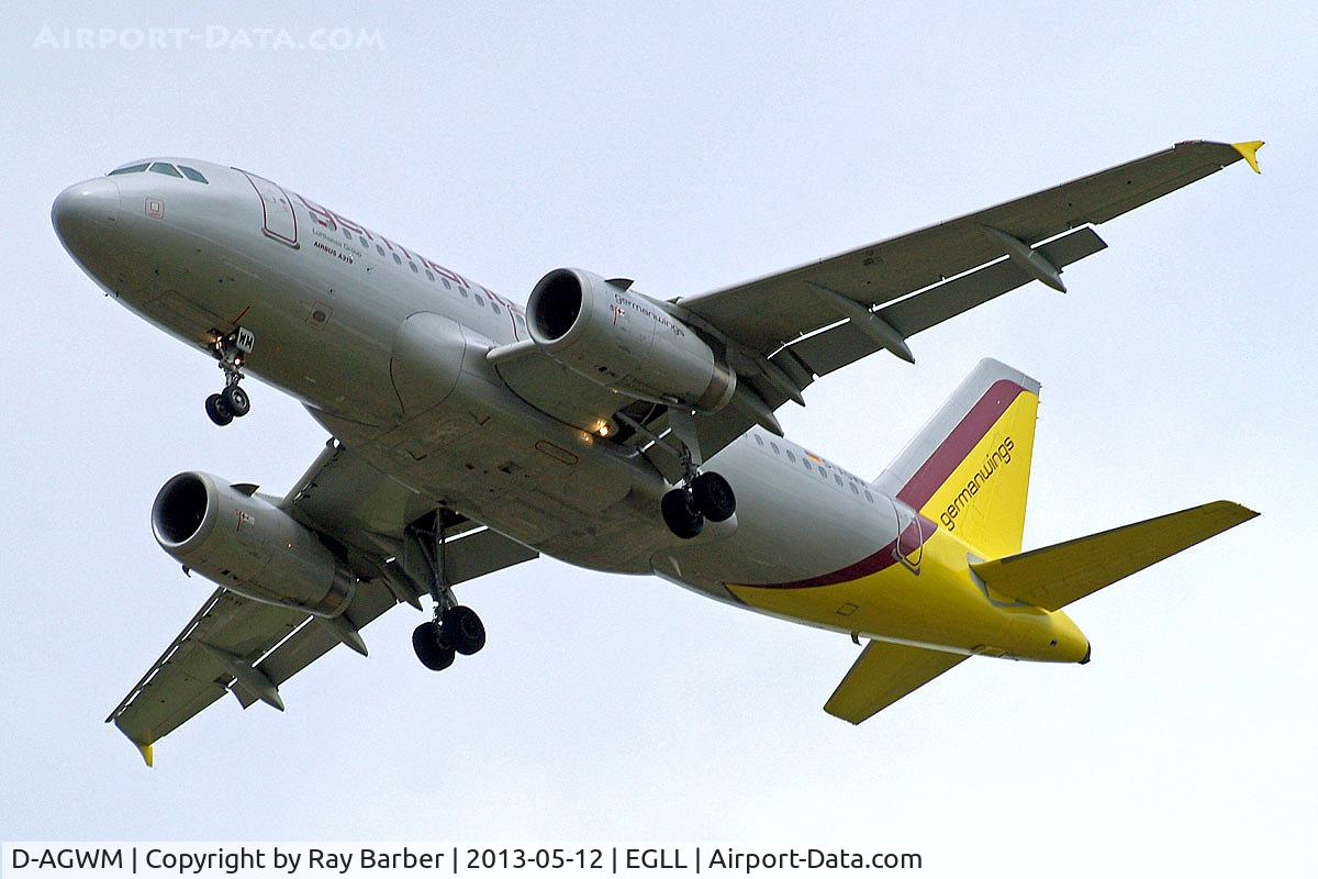 D-AGWM, 2009 Airbus A319-132 C/N 3839, Airbus A319-132 [3839] (Germanwings) Home~G 12/05/2013. On approach 27R.