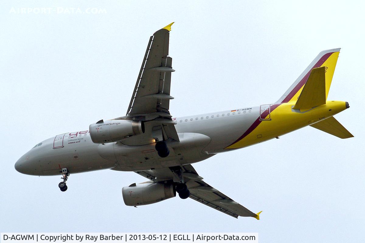 D-AGWM, 2009 Airbus A319-132 C/N 3839, Airbus A319-132 [3839] (Germanwings) Home~G 12/05/2013. On approach 27R.