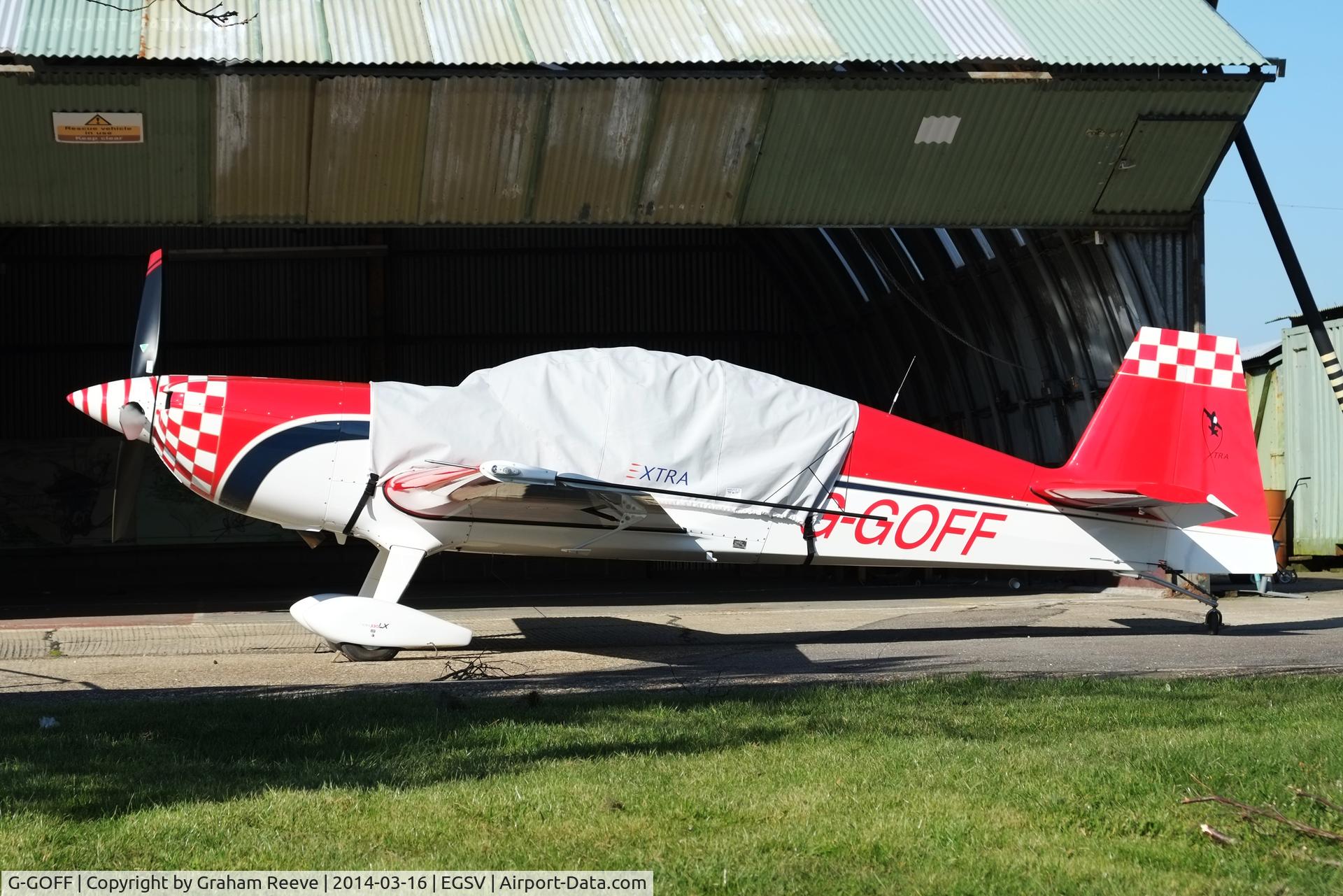 G-GOFF, Extra EA-300LC C/N LC008, Parked at Old Buckenham.