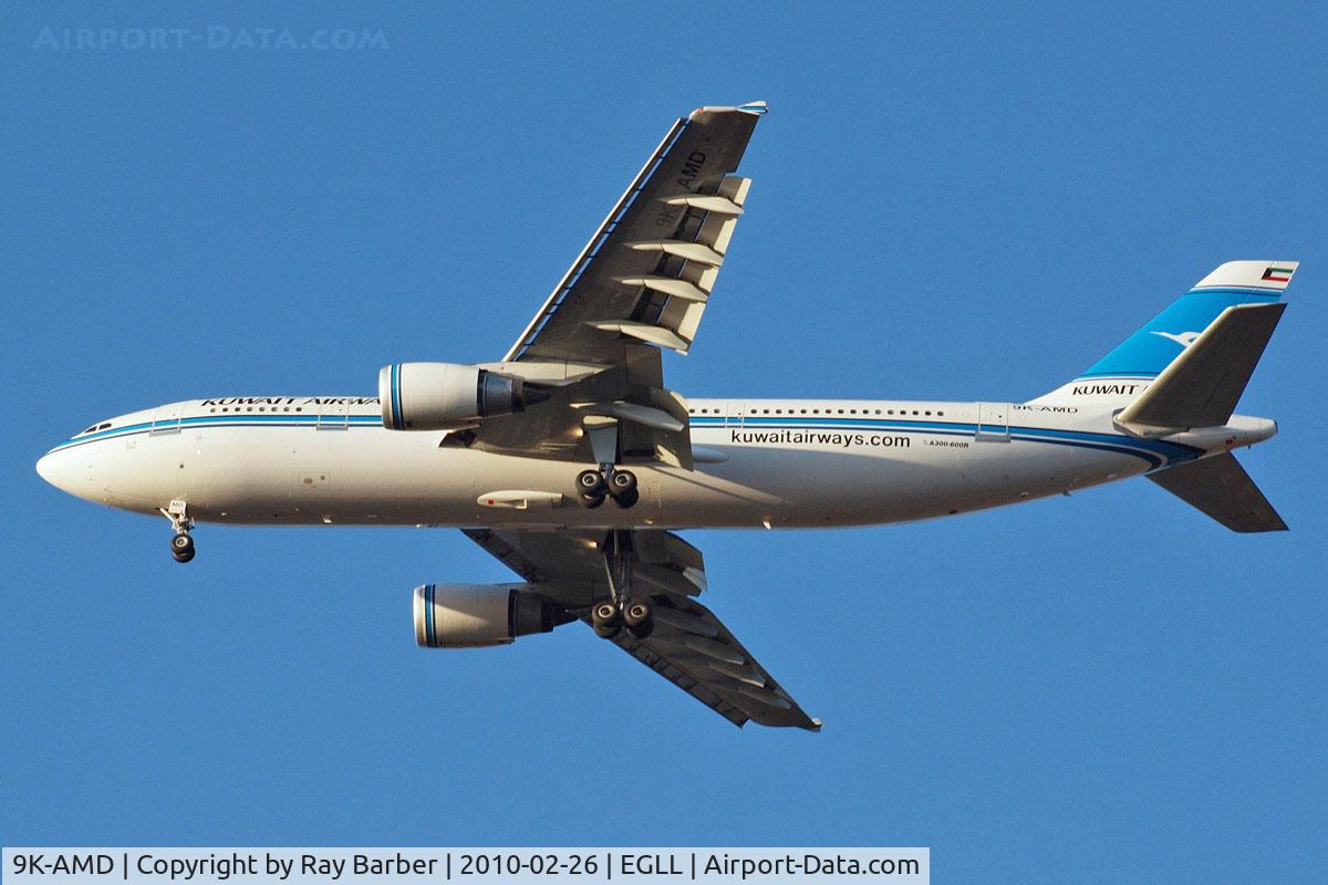 9K-AMD, 1993 Airbus A300B4-605R C/N 719, Airbus A300B4-605ER [719] (Kuwait Airways) Home~G 26/02/2010. On approach 27R.